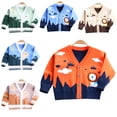 thumbnail image 1 of KYAIGUO 2-8Y Kids Toddler Boys Autumn Cardigan Sweater Baby Cartoon Bear Knit Sweater Cute V-Collar Knitted Sweater Tops, 1 of 9