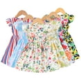 thumbnail image 1 of KYAIGUO Toddler Baby Girls Casual Floral Dress Infant Sleeveless Swing Skirt Summer Birthday Party Princess A-Line Cotton Dresses for 18M-6T, 1 of 11