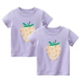 thumbnail image 1 of KYAIGUO Toddler Baby Girls Short-Sleeve T-Shirt Kids Summer Casual Cartoon Shirt Blouse 100% Organic Cotton Tees Shirt Tops for 1-8 Years Old, 1 of 10