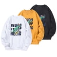 thumbnail image 1 of KYAIGUO Toddler Boys Cartoon Pullover Sweatshirt Kids Autumn Dinosaurs Pullover Blouse Casual Fleece Sweatsuit Tops,Size 5-13T, 1 of 8