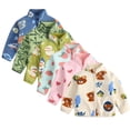 thumbnail image 1 of KYAIGUO Toddler Boys Girls Winter Fleece Jacket Fall Winter Padded Coats for Kids Baby Warm Jacket Outerwear Unisex Zipper Prints Coats 9M-7Y Spring Fall Jacket Clothes, 1 of 8