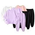thumbnail image 1 of KYAIGUO Toddler Girl Boys Winter Sweatsuits Set Outfits Kids 2PCS Sweatshirt Top Long Pants Set Long Sleeve Sweatsuits Set for 1-12Y, 1 of 5