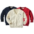 thumbnail image 1 of KYAIGUO Toddler Girls Boys Cardigan Sweater Baby Knit Sweater Button Warm Casual V-Neck Jacket Outwear for 1-6Y, 1 of 5