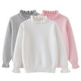thumbnail image 1 of KYAIGUO Toddler Girls Knit Sweater Kids Long Sleeve Sweater Shirt Autumn Winter Warm Tops for 1-12Y, 1 of 5