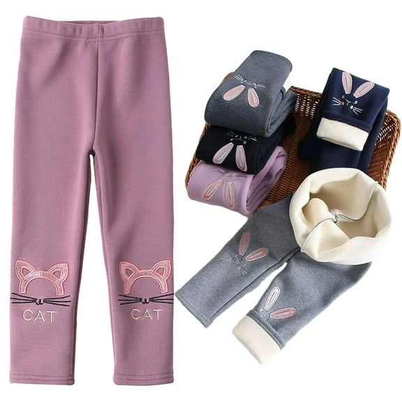 KYAIGUO Toddler Girls' Sweatpants/Baby Girls Athletic Leggings with Embroidery Soft Cotton Sweatpants