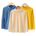 thumbnail image 1 of KYAIGUO Toddler Girls T-Shirts kids Long Sleeve Tee Cotton T-Shirts Solid Color Top for 3-14Y, 1 of 5