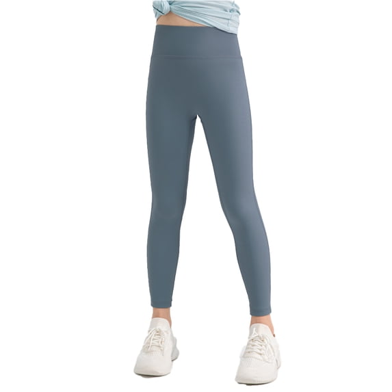 KYAIGUO Toddler Girls Yoga Pants Leggings for Kids 5-12 Years Skinny Trousers High Waist Jogger Tights Lightweight Soft Sweatpants for Girls
