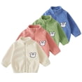thumbnail image 1 of KYAIGUO Toddler Kids Boys Girls Fall Winter Jacket Outwear 9M-4 Years Baby Fleece Warm Jacket Coats Solid Color Zip-Up Light Casual Newborn Thick Warm Outwear, 1 of 7