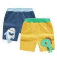 thumbnail image 1 of KYAIGUO Toddler Kids Boys Shorts Pants 1-10Years Baby Summer Cotton Casual Pants Dinosaur Cartoon Print Casual Elastic Athletic Pants with Pockets, 1 of 8