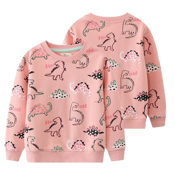 KYAIGUO Toddler Kids Casual Sweatshirts Baby Girl Cotton Pullover Sweatshirt Long Sleeve Thick Top Clothing for 2-7Y