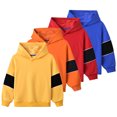 thumbnail image 1 of KYAIGUO Toddler Kids Fall Winter Hooded Sweatshirt for Boys Girls,1-12Years Little Big Boys Fleece Sweatsuit Long Sleeved Pullovers Baby Active Casual Hoodie Sweaters, 1 of 7