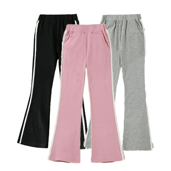 KYAIGUO Toddler Kids Flare Pants for Girls Spring Long Flare Leggings Trousers for 2-13Y