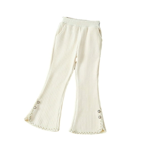KYAIGUO Toddler Kids Girls Bell Bottoms Teen Spring Autumn Flare Leggings Athletic Pants Long Pants ,Little Girl Trousers ,Baby Casual Pants Trousers 3-13 Years