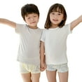 thumbnail image 1 of KYAIGUO Toddler Kids Girls Solid Color T-Shirts Baby Short Sleeve Tees Shirt Tops Crew Neck Cotton Shirts for 2-10 Years Old, 1 of 10