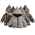 thumbnail image 1 of KYAIGUO Toddler Kids Hooded Cotton Jacket for Boys Girls Warm Winter Down Cotton Coats Outerwear with Pockets 1-7T, 1 of 9