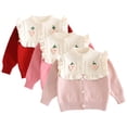 thumbnail image 1 of KYAIGUO Toddler Kids Knit Sweater Outwear for Girls,Baby Long Sleeve Spring Autumn Knit Button Cardigan Outwear Knit Top Little Girls Autumn Winter Clothes,Size 1-5 Years, 1 of 7