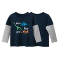 thumbnail image 1 of KYAIGUO Toddler Kids Long-Sleeved T-Shirt Pullover Sweatshirt for Boys Dinosaur Printed Bottoming Shirt Tees Spring Fall Tops 1-10T, 1 of 7