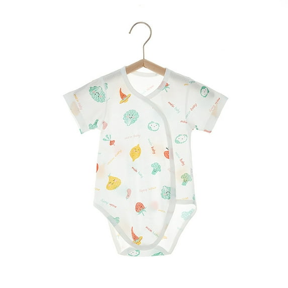 KYAIGUO Unisex Short Sleeve Bodysuits Onesies for Baby Newborn Onesies Boys Girls Cotton Jumpsuit Summer Print Romper Pajamas 0-18M