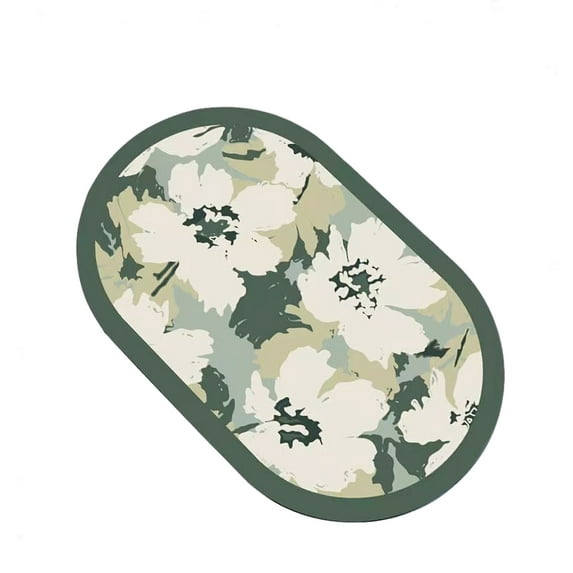 KYAIGUO 15.8x23.6inch Bathroom Mats Non-slip Shower Mat Vintage Flower Style Suitable for Bathroom, Office, Living Room
