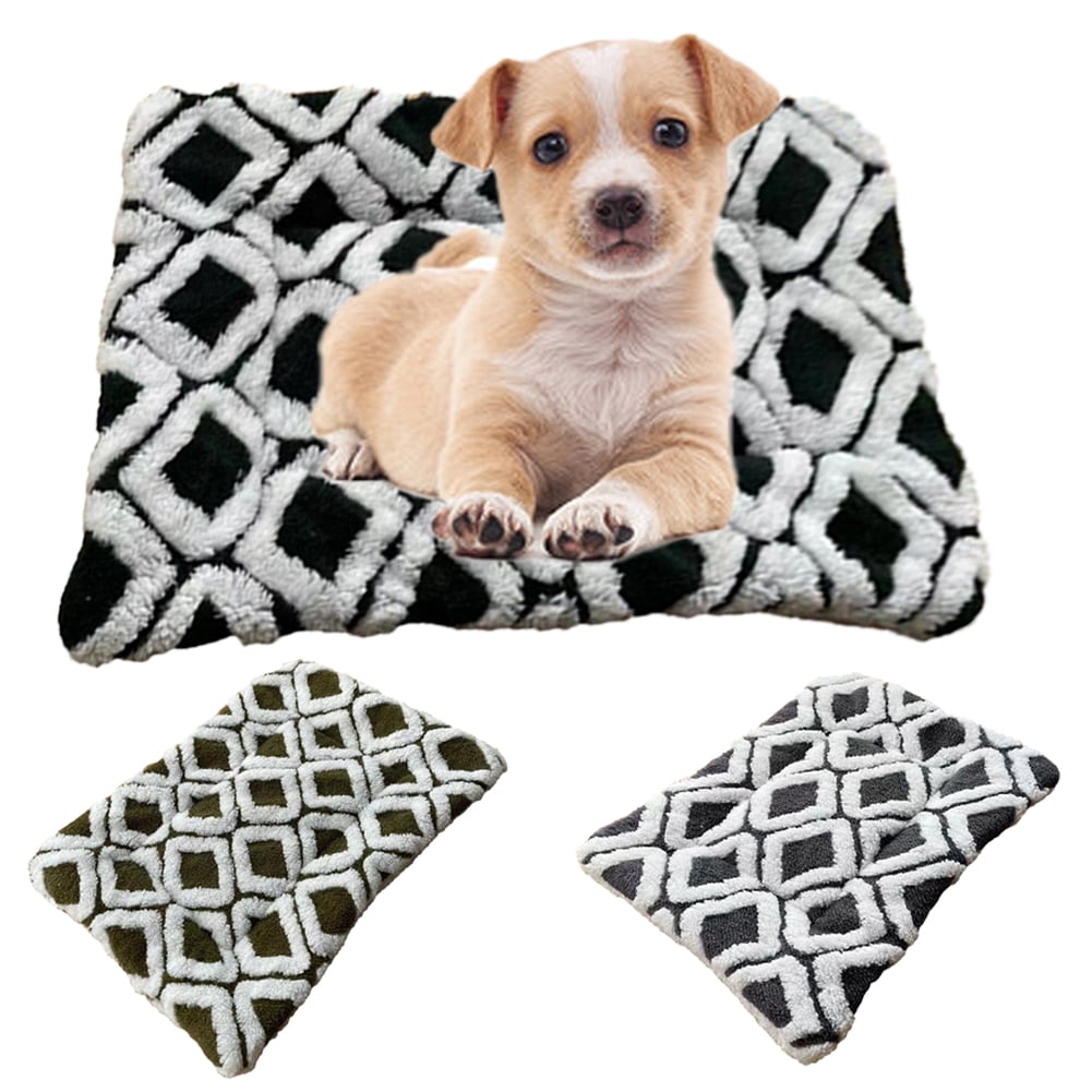 KYAIGUO Winter Warm Dog Cat Puppy Crate Side Padding Mat Thicken Furry