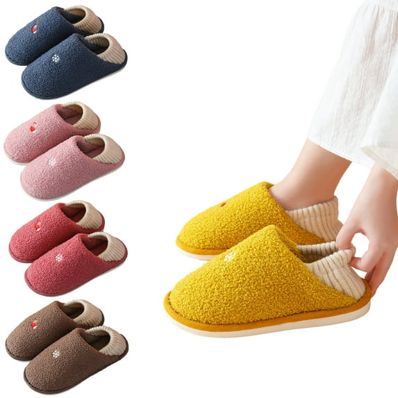 KYAIGUO Women's House Slippers Warm Slip on Light Shoes Comfy Memory Foam Bedroom Slippers Outdoor Slippers Women Maternity Slippers Winter Slip on House Shoes