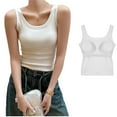 thumbnail image 1 of KYAIGUO Womens Tank Tops Summer Sleeveless High Neck Ribbed Knit Slim Fitted Blouse Side Ruched Basic Tees Shirts S-XL, 1 of 9