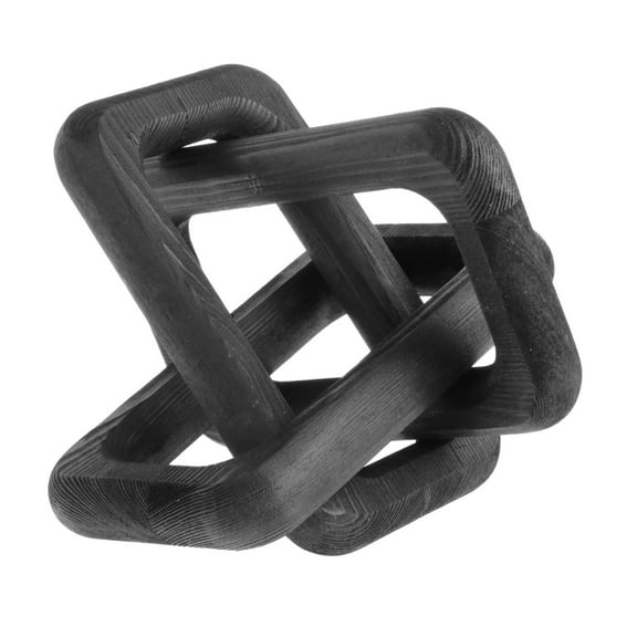 KYAIGUO Wooden Chain Link Decor, Hand Carved Wooden Decorative 3 Link Decor Chain for Family for Coffee Table Office Decor