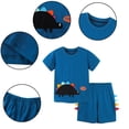 thumbnail image 1 of KYAIGUOKids Toddler Girls Boys Cartoon Short Sleeved Tops Shorts Casual Set Summer Unisex Handsome Knitted Cotton Two Piece Outfit 2-8T, 1 of 8