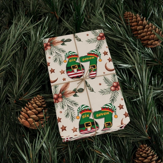 KYAOCX 67 Christmas Wrap Funny Christmas Wrap For Holiday Wrapping Roll Santa 67 Festive Gift Wrap Paper Xmas Supplies Christmas Wrapping Paper For Holiday Presents Wrapping Paper Roll