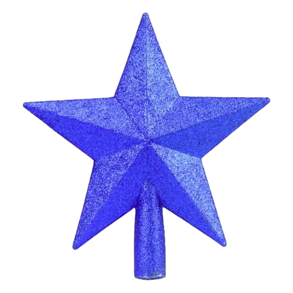 Ktoot Glitter Mini Blue Christmas Tree Topper Star Five-Pointed Star Tree Topper with Sparkle Finish for Small Xmas Tree Decoration Small Star Topper for Miniature Tree Mini Christmas Tree Topper