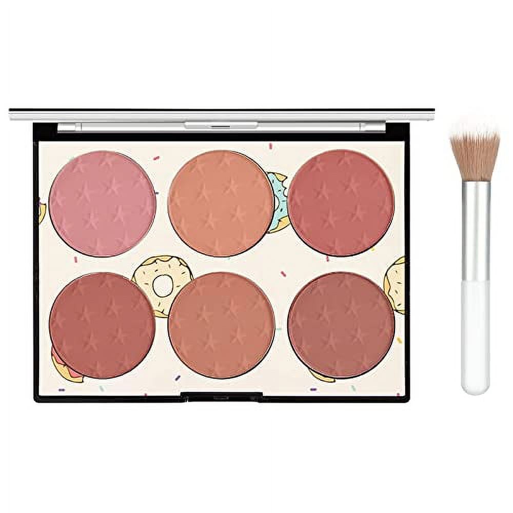 KYDA 6 Colors Light Luxury, Matte Bright Shimmer Face Blush,Contour and