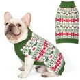 thumbnail image 1 of KYEESE Dog Christmas Sweater, Green with Snowflake & Reindeer Pattern, Dog Sweater for Small Dogs, XL, 1 of 7