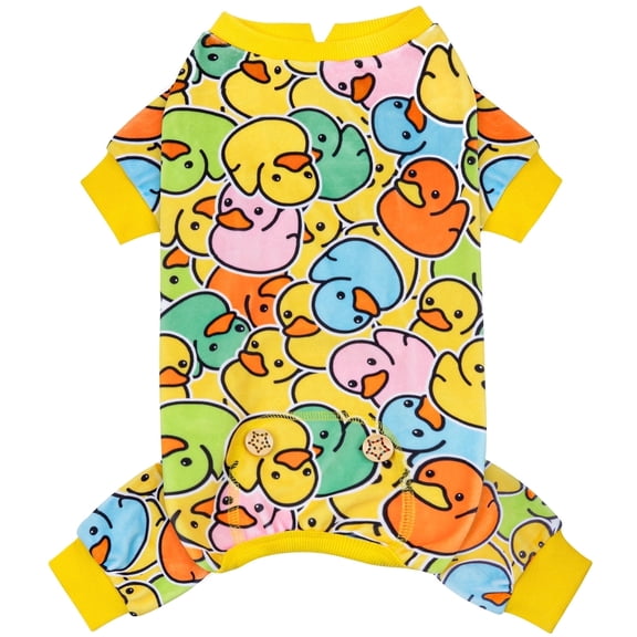 KYEESE Dog Pajamas, Colorful Duck Pattern Dog Pjs, Dog Pajamas for Small Dogs, XL
