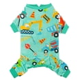 thumbnail image 1 of KYEESE Dog Pajamas, Construction Vehicles Pattern Dog Pjs, Dog Pajamas for Small Dogs, M, 1 of 8