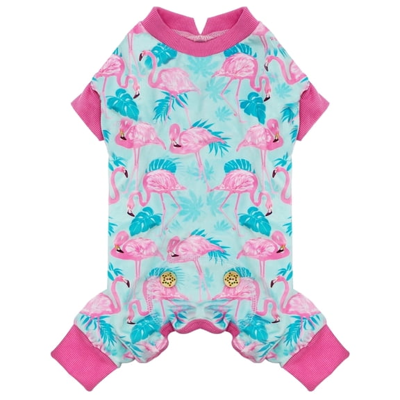 KYEESE Dog Pajamas, Flamingo Pattern Dog Pjs, Dog Pajamas for Small Dogs, S