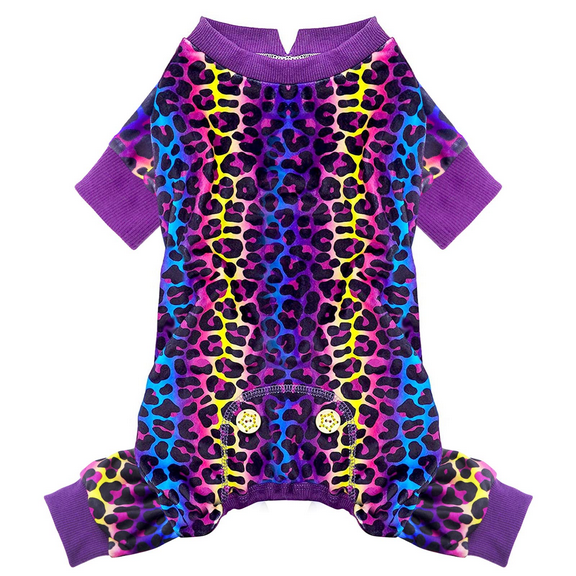 KYEESE Dog Pajamas, Leopard Pattern Dog Pjs, Dog Pajamas for Small Dogs, S
