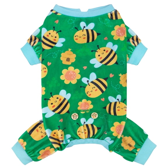 KYEESE Dog Pajamas, Little Bee Pattern Dog Pjs, Dog Pajamas for Small Dogs, M