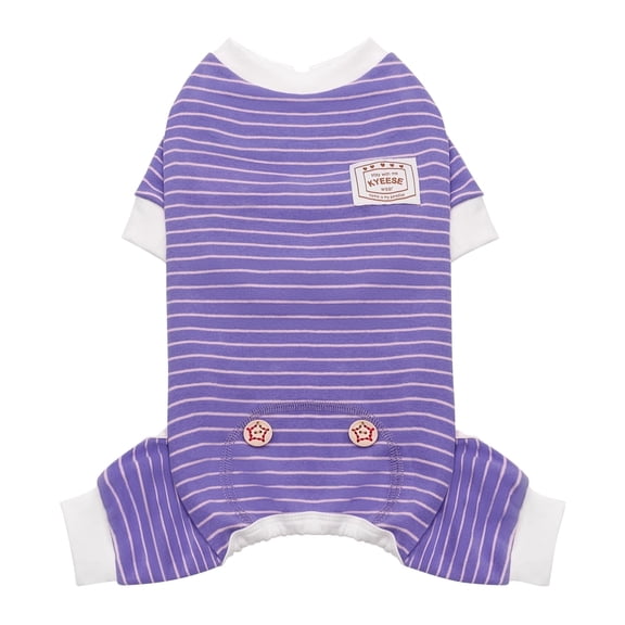 KYEESE Dog Pajamas, Purple Stripe Dog Pjs, Dog Pajamas for Small Dogs, S