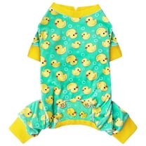 KYEESE Dog Pajamas, Yellow Ducks Pattern Dog Pjs, Dog Pajamas for Small Dogs, M