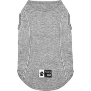 KYEESE Reflective Dog Shirt, Lightweight Quick Dry T-Shirt for Small Medium and Large Dogs, Grey, M