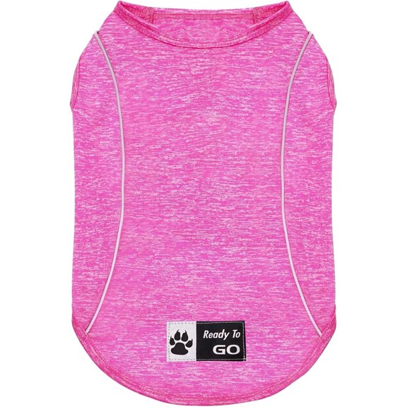 KYEESE Reflective Dog Shirt, Lightweight Quick Dry T-Shirt for Small Medium and Large Dogs, Rose Red, M