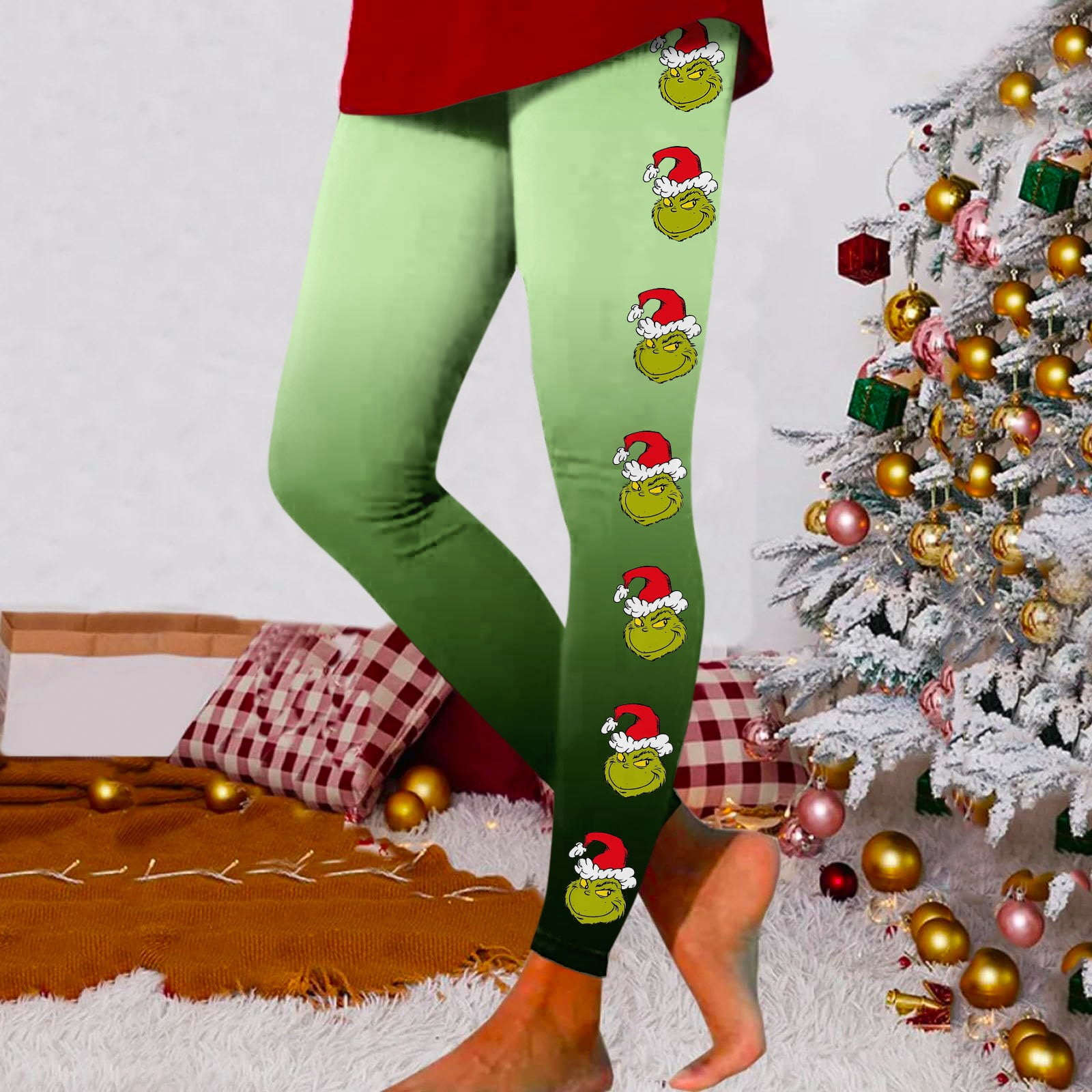 KYGABAK Grinch Leggings for Women,Grinch Leggings,Grinch Yoga Pants for ...