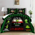 KYGABAK Grinch Sheets King,Grinch Sheets Queen,Grinch Duvet Cover