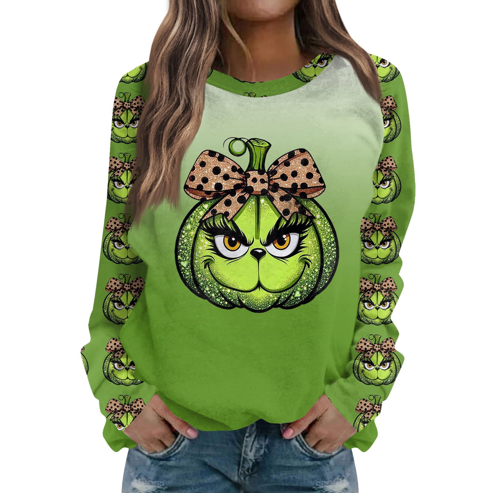 Women's Halloween 'Come We Fly' Funny Graphic Sweatshirt - Long Sleeve Fleece Pullover