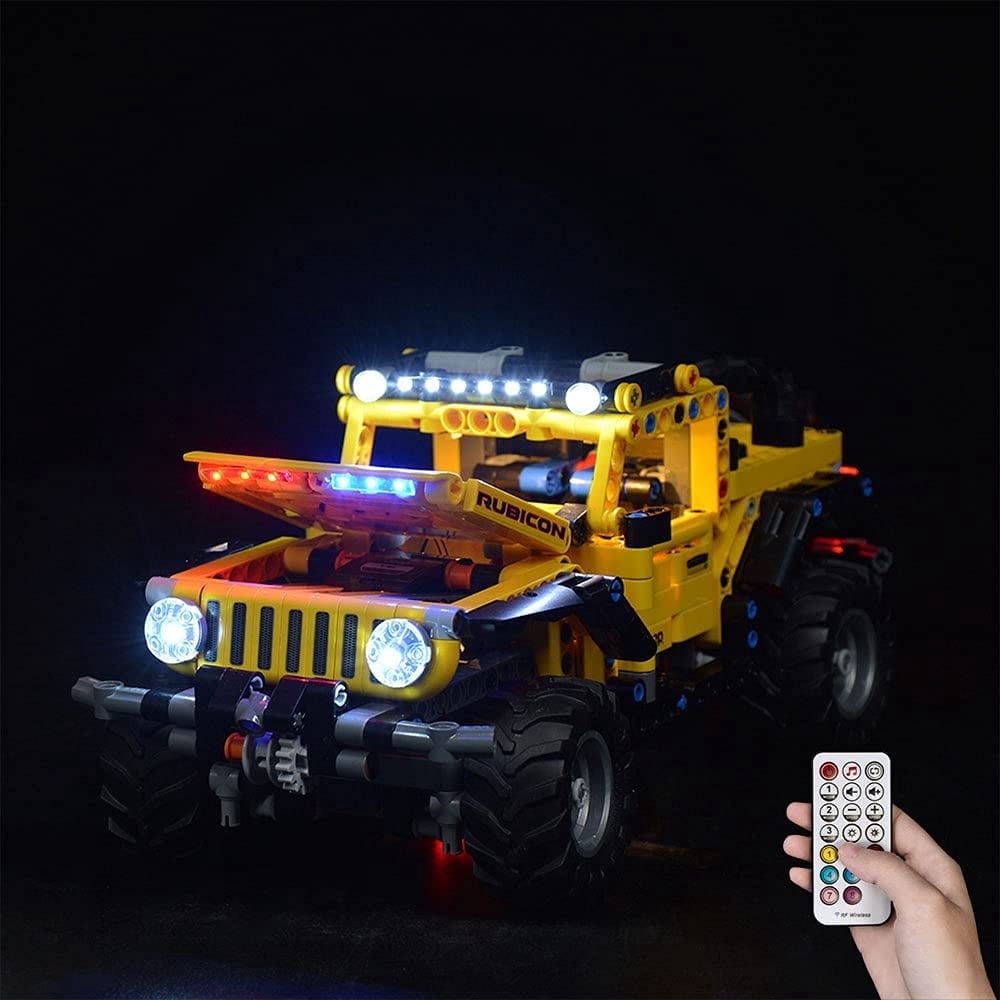 BRIKSMAX Kit di Illuminazione a LED per Lego Technic Jeep Wrangler - Compatibile con Lego 42122 Modello di Blocchi predefiniti- Non includere Il Set Lego(Versione Telecoman