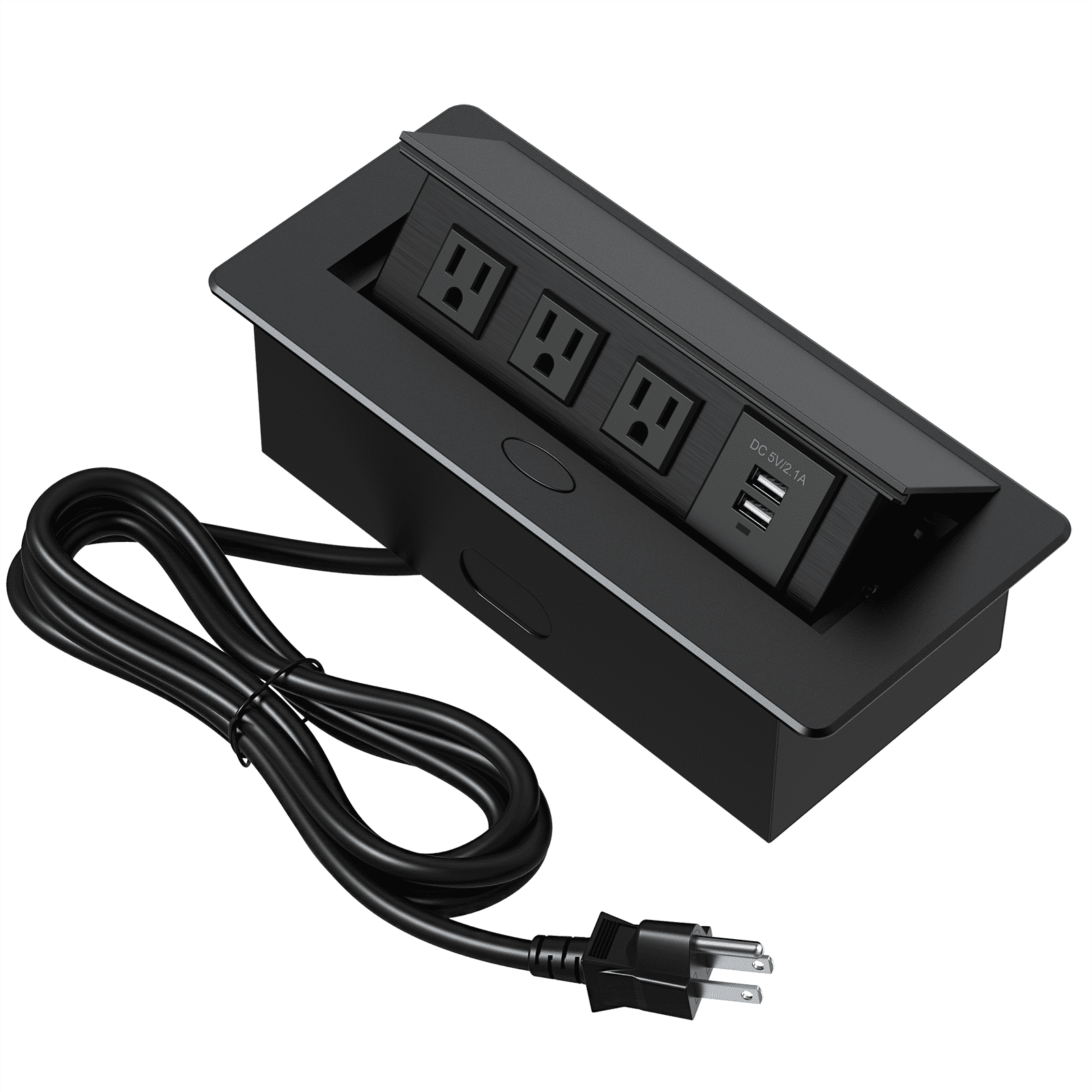 Pc Connection Box KYHSHJ, Pop Up Electrical Outlet, 15A 125V Silver, Built-in USB Ports ...