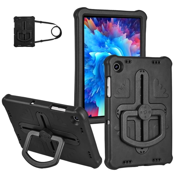 Case for Samsung Galaxy Tab A9+/A9 Plus Case 11 inch with Shoulder Strap, Shockproof Handle Kickstand (2023, SM-X210/X216/X218), Black