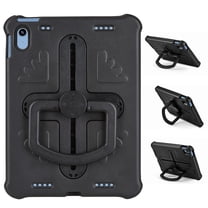 XYX Kids Case for iPad (A16) 11th/10th Generation 11"/10.9" 2025/2022 Case with Shoulder Strap, Shockproof Handle Kickstand, Black