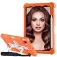 thumbnail image 1 of Case for iPad Air 11 inch (2025 M3/2024 M2) Case with Shoulder Strap, Shockproof Handle Kickstand, Orange, 1 of 7