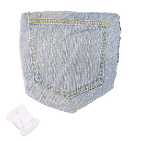 KYJiuLiu 15 x 15 cm Denim Sew-on Replacement Pocket with Sewing Thread, 1 Count